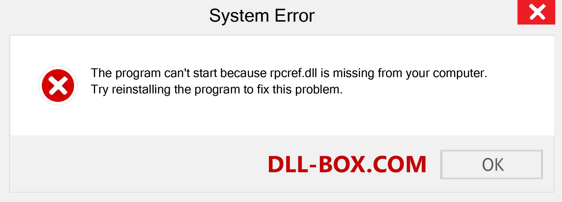  rpcref.dll file is missing?. Download for Windows 7, 8, 10 - Fix  rpcref dll Missing Error on Windows, photos, images